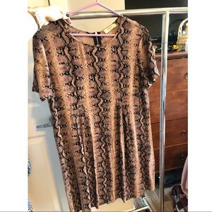ba&sh snakeskin pattern dress